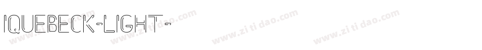 Iquebeck-Light字体转换