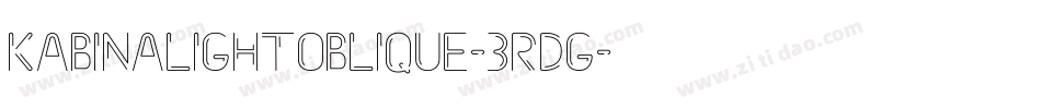 KabinaLightOblique-3rdG字体转换