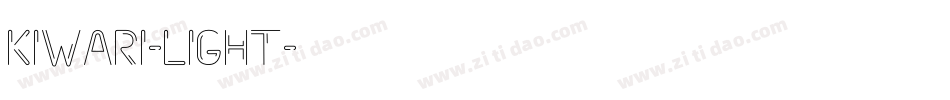 Kiwari-Light字体转换