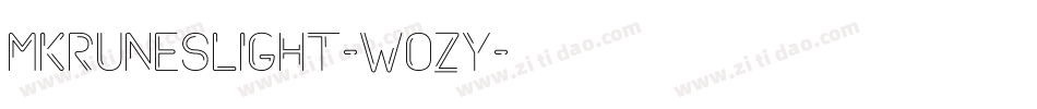 MkrunesLight-WozY字体转换 MkrunesLight-WozY字体转换