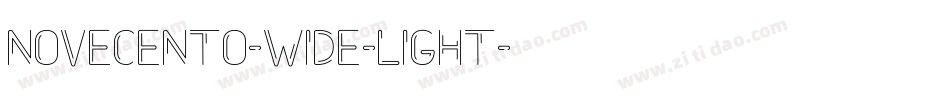 Novecento-wide-Light字体转换