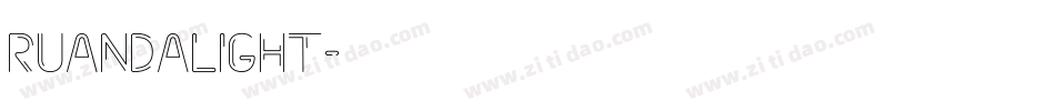 RuandaLight字体转换