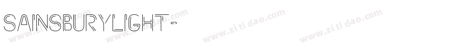 SainsburyLight字体转换