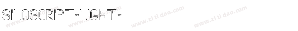 Siloscript-Light字体转换 Siloscript-Light字体转换