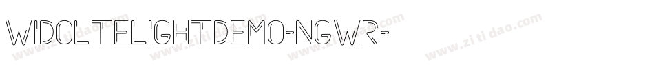 WidolteLightDemo-nGWR字体转换