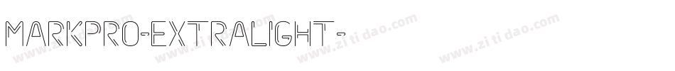 markpro-extralight字体转换