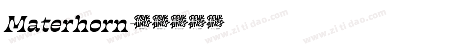 Materhorn字体转换