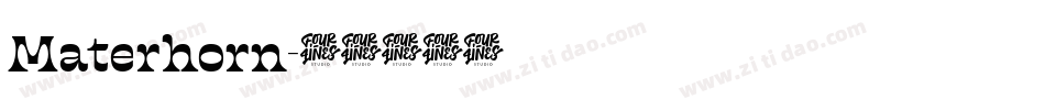 Materhorn字体转换