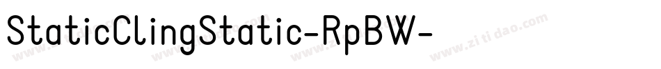 StaticClingStatic-RpBW字体转换