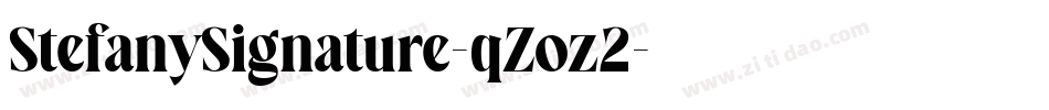 StefanySignature-qZoz2字体转换