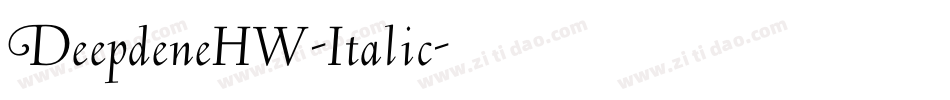 DeepdeneHW-Italic字体转换