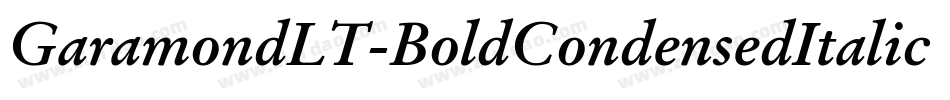 GaramondLT-BoldCondensedItalic字体转换