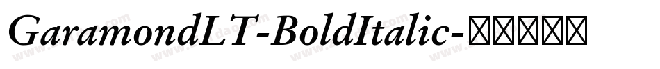 GaramondLT-BoldItalic字体转换
