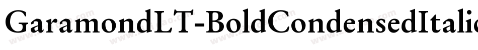 GaramondLT-BoldCondensedItalic字体转换