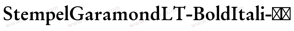 StempelGaramondLT-BoldItali字体转换