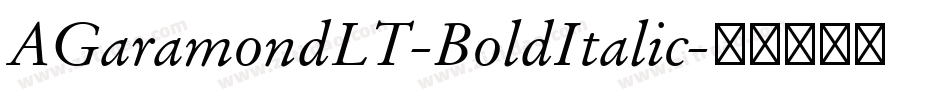AGaramondLT-BoldItalic字体转换