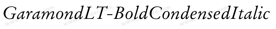 GaramondLT-BoldCondensedItalic字体转换