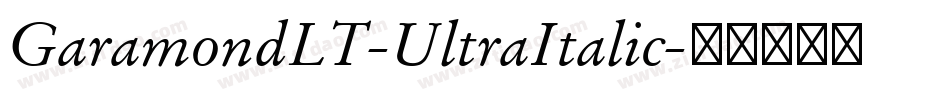 GaramondLT-UltraItalic字体转换