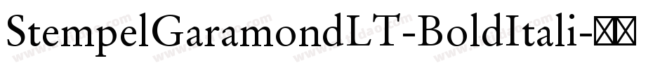 StempelGaramondLT-BoldItali字体转换