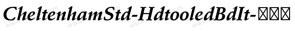 CheltenhamStd-HdtooledBdIt字体转换