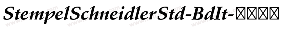 StempelSchneidlerStd-BdIt字体转换