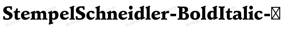 StempelSchneidler-BoldItalic字体转换