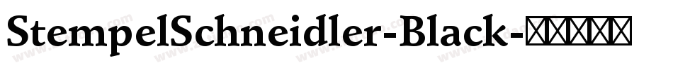 StempelSchneidler-Black字体转换
