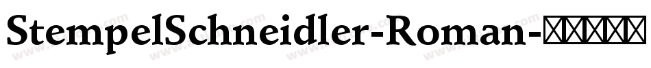 StempelSchneidler-Roman字体转换