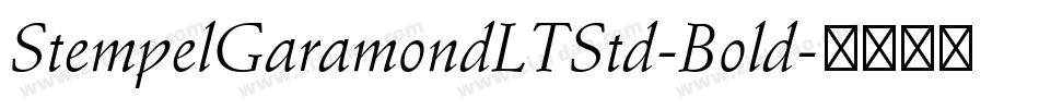 StempelGaramondLTStd-Bold字体转换