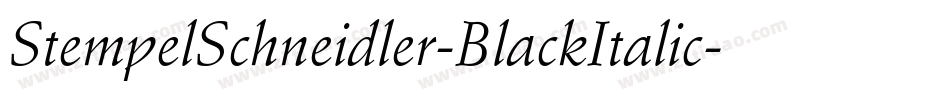 StempelSchneidler-BlackItalic字体转换