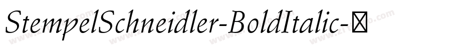 StempelSchneidler-BoldItalic字体转换