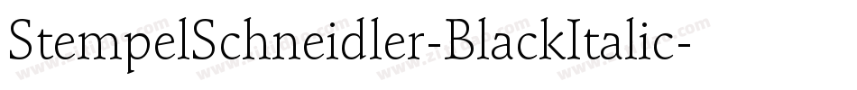 StempelSchneidler-BlackItalic字体转换