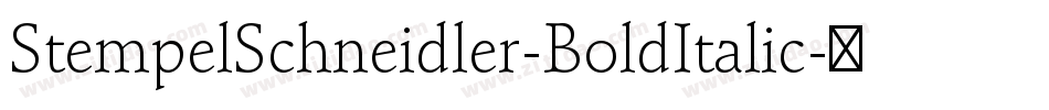 StempelSchneidler-BoldItalic字体转换