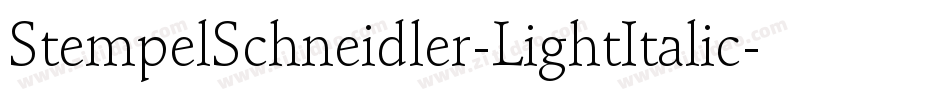 StempelSchneidler-LightItalic字体转换