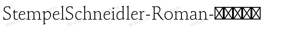 StempelSchneidler-Roman字体转换