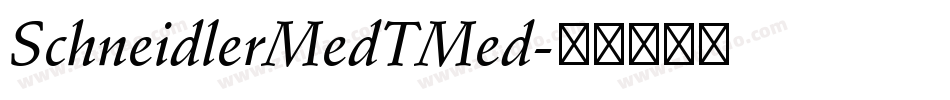 SchneidlerMedTMed字体转换
