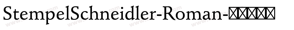 StempelSchneidler-Roman字体转换