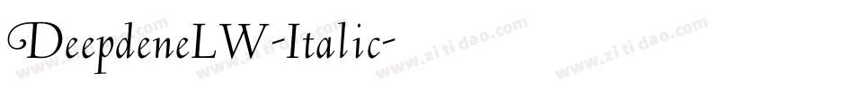 DeepdeneLW-Italic字体转换