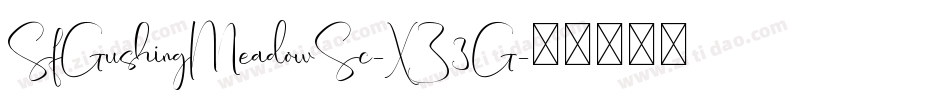 SfGushingMeadowSc-XZ3G字体转换