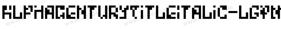 AlphaCenturyTitleItalic-lgPMX字体转换