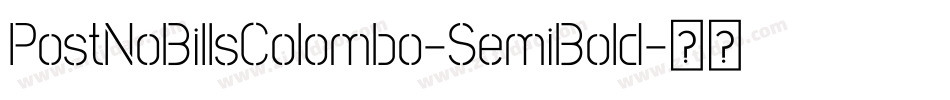 PostNoBillsColombo-SemiBold字体转换