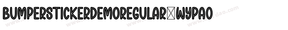 BumperStickerDemoRegular-Wypa9字体转换