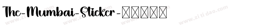 The-Mumbai-Sticker字体转换
