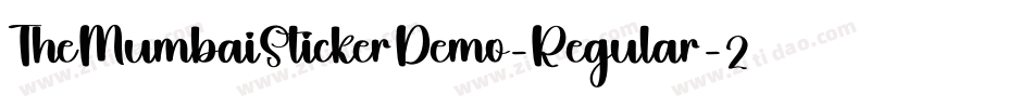 TheMumbaiStickerDemo-Regular-2字体转换