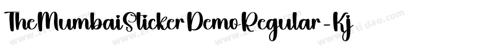 TheMumbaiStickerDemoRegular-Kj6o字体转换