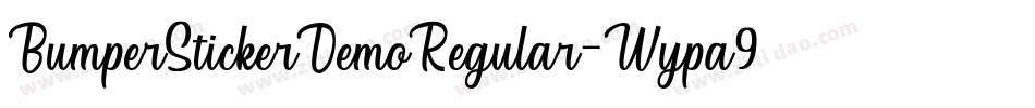 BumperStickerDemoRegular-Wypa9字体转换