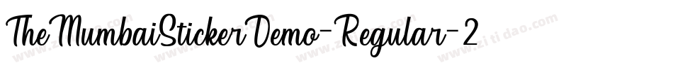 TheMumbaiStickerDemo-Regular-2字体转换