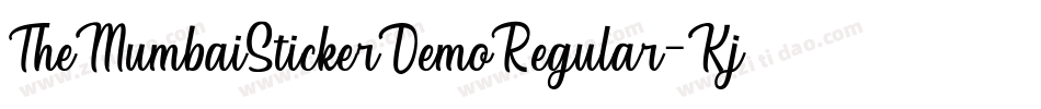 TheMumbaiStickerDemoRegular-Kj6o字体转换