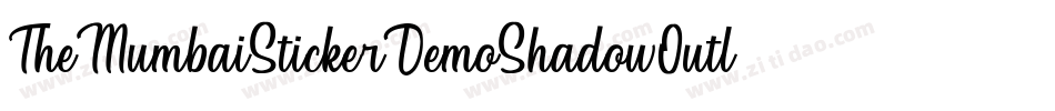 TheMumbaiStickerDemoShadowOutline-2w28字体转换