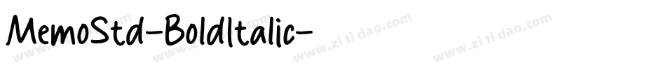 MemoStd-BoldItalic字体转换